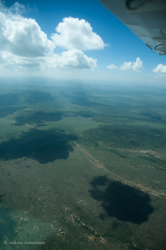 空撮　マサイマラ国立保護区　